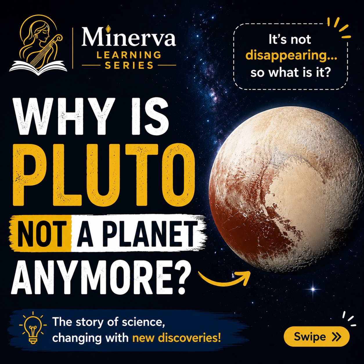 🪐 Pluto lost its planet status, but not its place in our imagination. Tiny, icy, and full of surprises, Pluto reminds us tha…